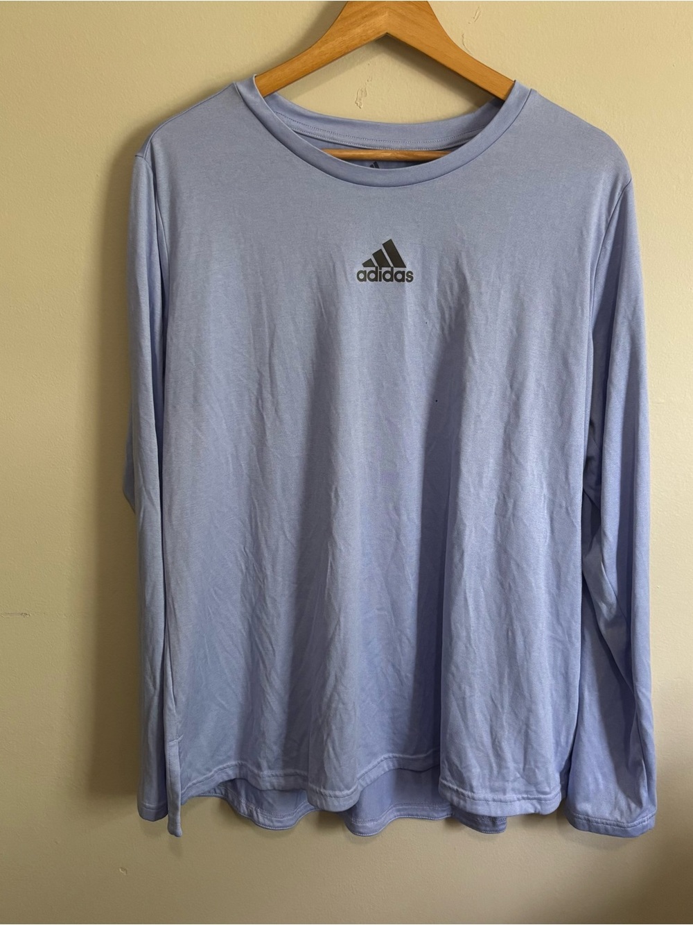 Adidas Lavender Athletic Long Sleeve Performance Shirt 2X Plus Size